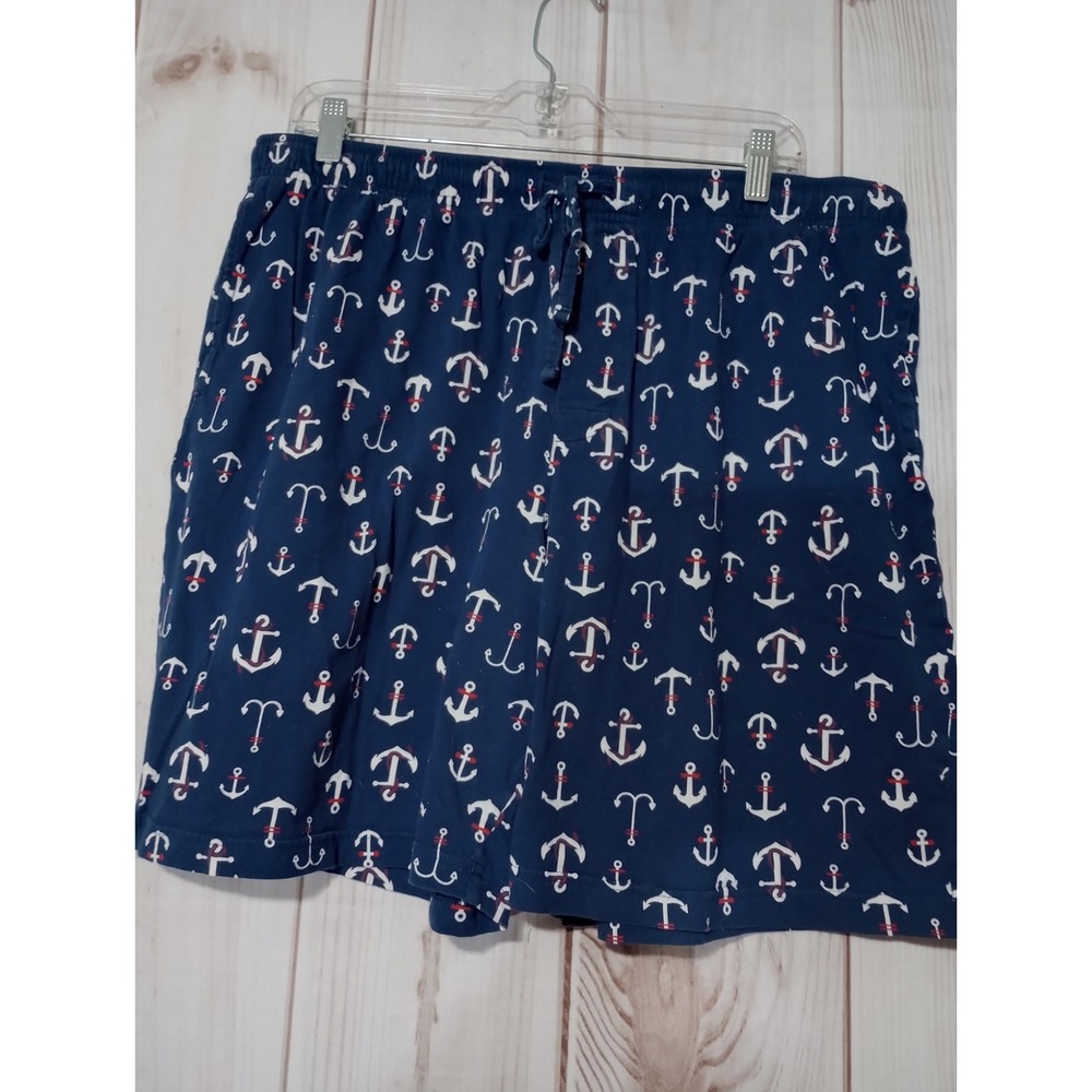Croft and‎ Barrow Shorts Men's Large Navy White Anchor